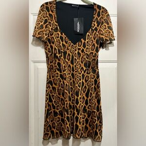 Pretty Little Thing Leopard Print Dress NWT